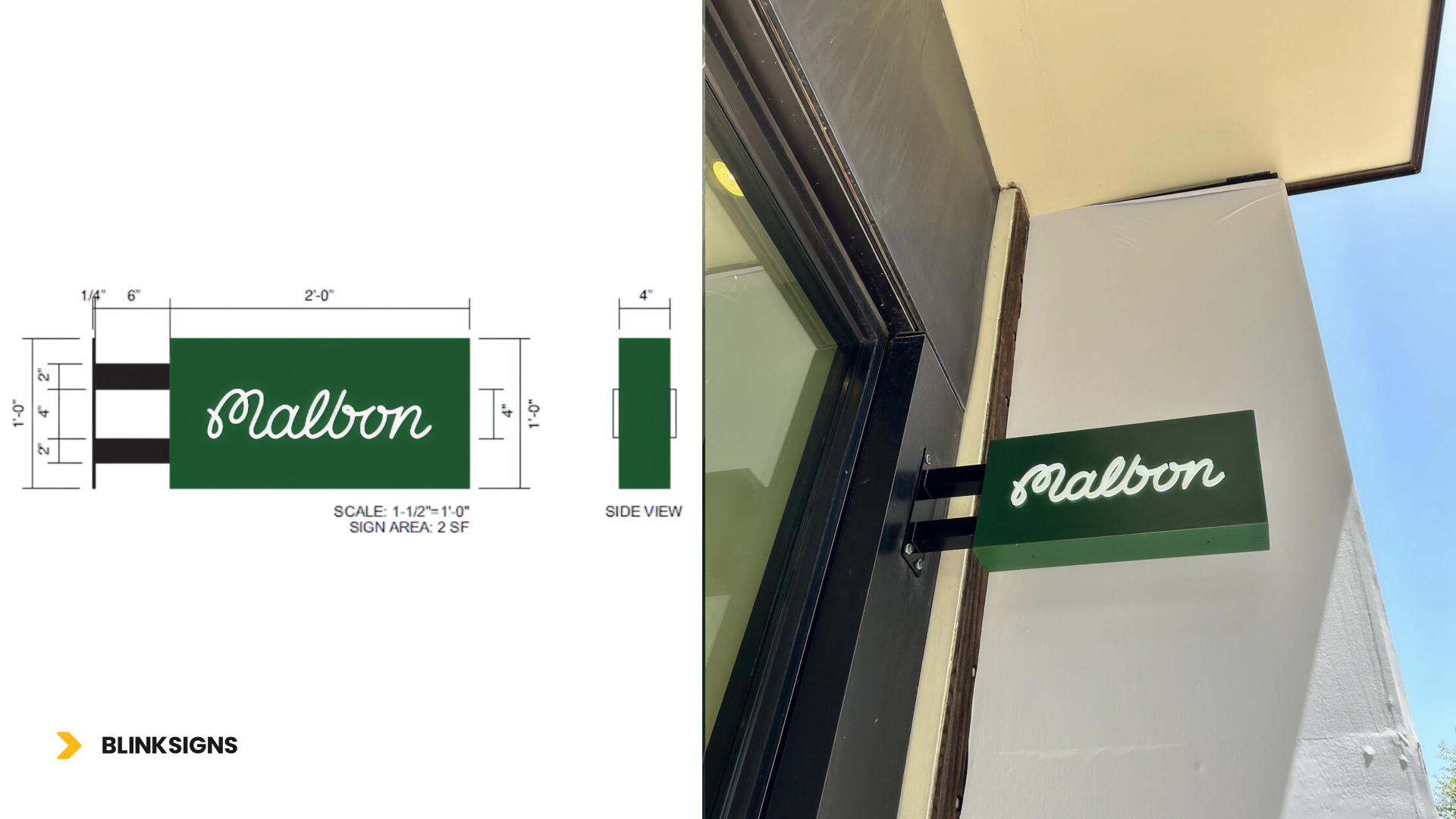 Blade Signs for Malbon by blinksigns in texas