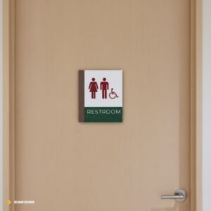 ADA Signage Compliance Mistakes: Common Errors and Legal Issues 3 Mounting Signs Directly on Doors
