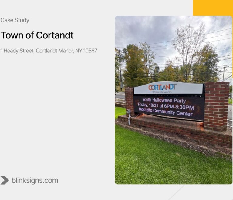Town of Cortlandt, NY, LED Community Monument by BlinkSigns