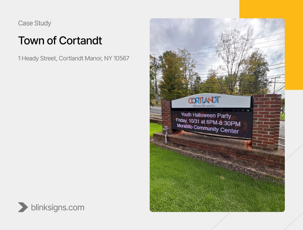 Town of Cortlandt, NY, LED Community Monument by BlinkSigns