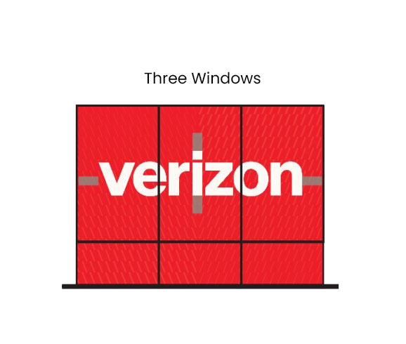 three window without