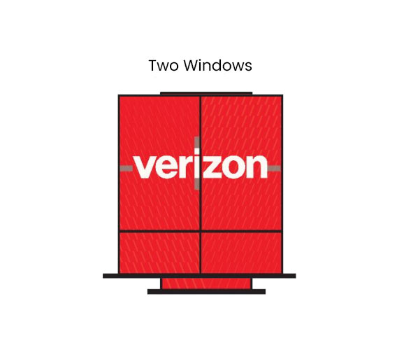 two window without