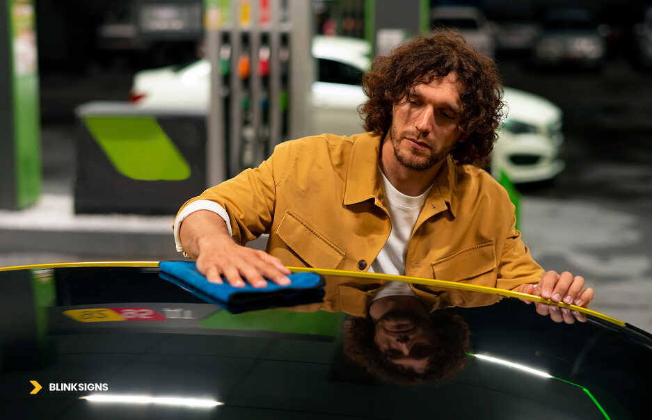 Commercial vehicle surface preparation before vinyl wrap installation for durability and adhesion