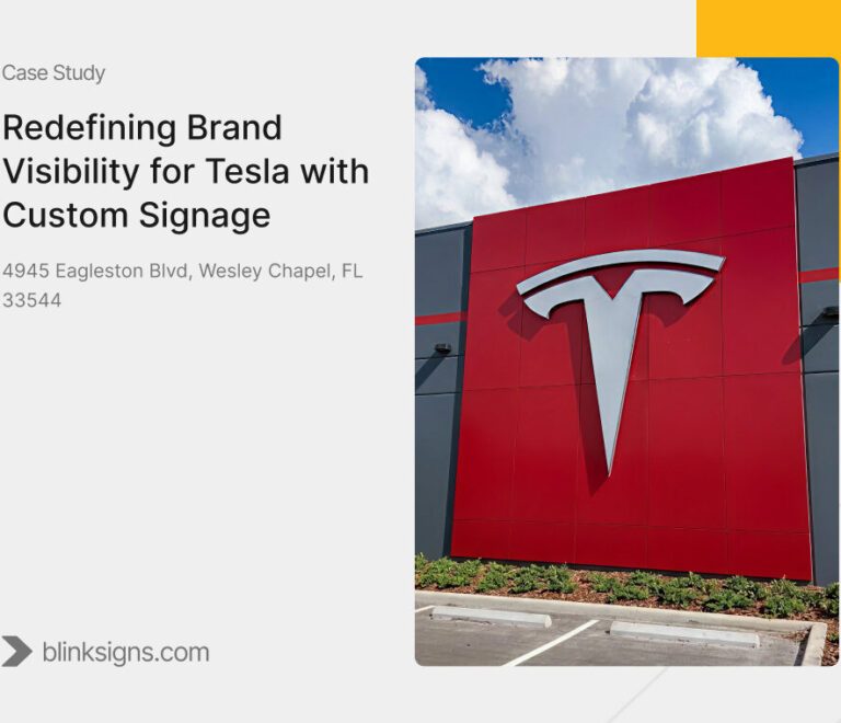 Tesla Wesley Chapel Signage Project | BlinkSigns Case Study