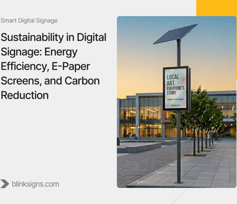Sustainability in Digital Signage: Energy Efficiency, E-Paper Screens, and Carbon Reduction