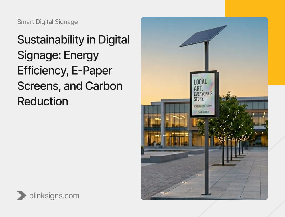 Sustainability in Digital Signage_ Energy Efficiency, E-Paper Screens, and Carbon Reduction
