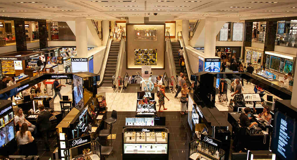 Retail Media Networks for Signage: Turning Your Displays Into Revenue-Generating Ad Inventory 3 Interior view of a Mall with advertising screens in retail areas.