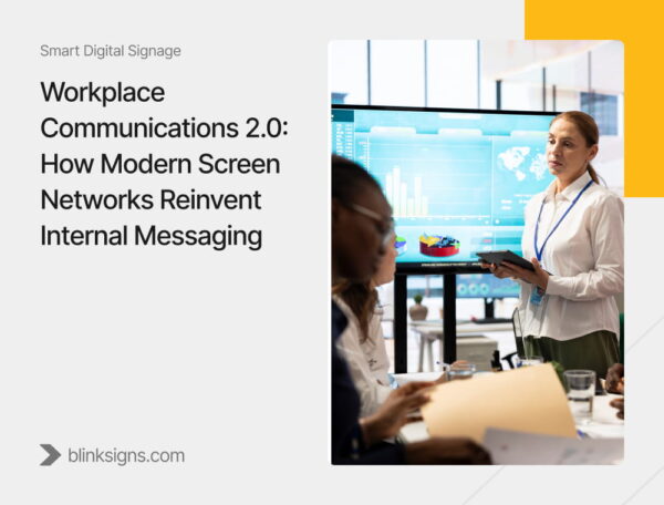 Internal Communication Screen Examples Workplace Screen Networks for Internal Messaging