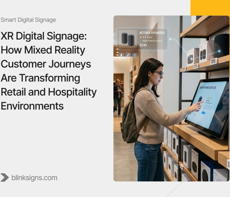 XR Digital Signage: How Mixed Reality Customer Journeys Are Transforming Retail and Hospitality Environments