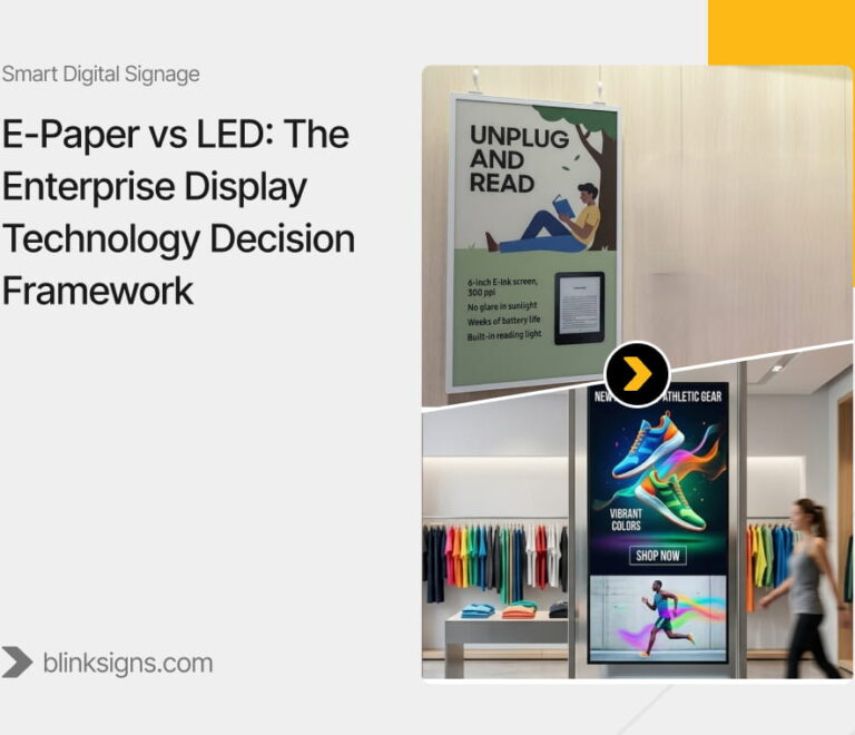 E-Paper vs LED: The Enterprise Display Technology Decision Framework