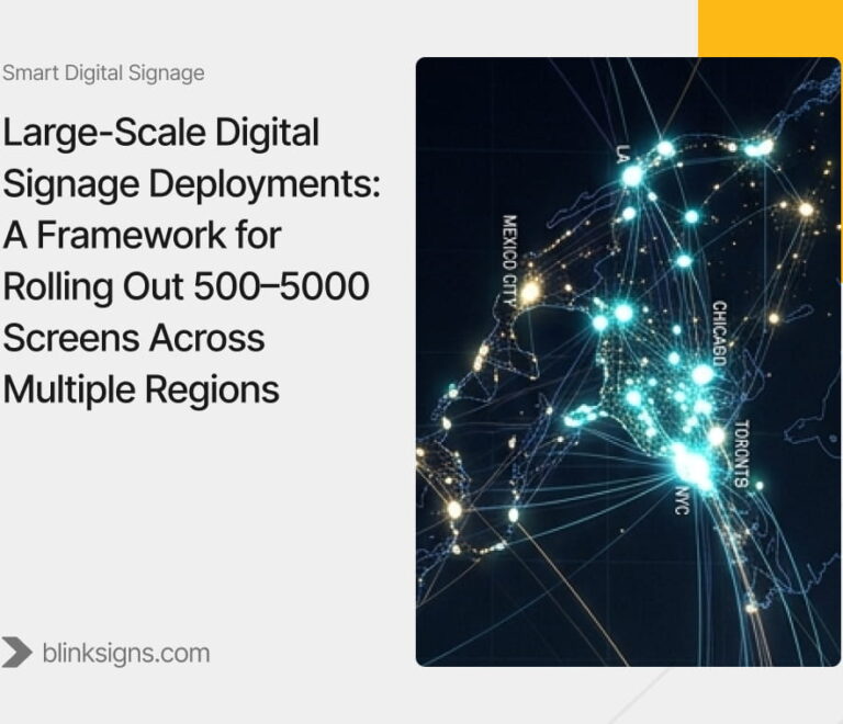 Large-Scale Digital Signage Deployments: A Framework for Rolling Out 500–5000 Screens Across Multiple Regions