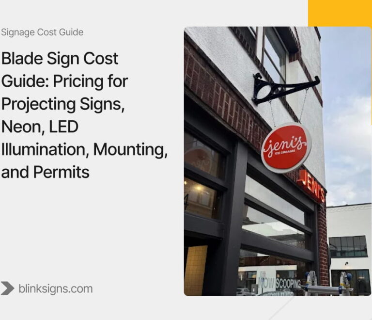 Blade Sign Cost Guide_ Pricing for Projecting Signs, Neon, LED Illumination, Mounting, and Permits